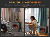 Free Standing Ethanol Fireplace, Bioethanol Heater Stove Fire with 0.9L Tank, 3 Hours Burning Time, T3398P378804
