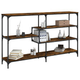 Console Table Smoked Oak 160x32x95 cm Engineered Wood 833957