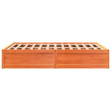Bed Frame without Mattress Wax Brown 140x200 cm Solid Wood Pine 3282377