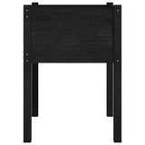 Garden Planters 2 pcs Black 50x50x70 cm Solid Pinewood 810808