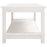 Coffee Table White 110x55x45 cm Solid Wood Pine 822273