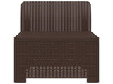 1-Seater Garden Sofa Rattan Look PP Brown 8011777