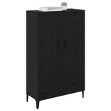 Highboard Black Oak 70 x 31 x 115 cm Engineered Wood and Iron 880700