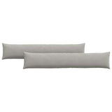 Sofa Pillows 2 pcs Light Grey 200 x 40 cm Fabric 42013898