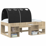 Bed Tunnel 2 pcs Black 211 x 67.5 x 2 cm Polyester 893713