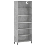 Highboard Concrete Grey 69.5x32.5x180 cm Engineered Wood 3189593