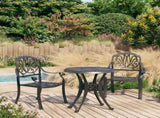 3 Piece Bistro Set Cast Aluminium Black 3070572