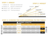 Wheelchair Ramp, 152L x 73Wcm, 272KG Capacity, Folding Aluminium Threshold Ramp with Non-Skid T3398P343504