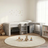 Kids'High Bed Frame with Desk Concrete Grey 75 x 190 cm 3423481