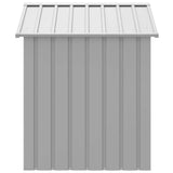 Dog House with Roof Light Grey 117x103x123 cm Galvanised Steel 172350