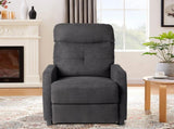 Fabric With 6-Point Massage Heating Function Electric Recliner Black 47732018