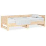 Pull-out Day Bed without Mattress Solid Wood Pine 2x cm 820257