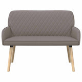2 Seater Sofa with Solid Wood Legs 2-Seater Taupe Linen Fabric 42051036