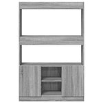 Highboard Grey Sonoma 92x33x140 cm Engineered Wood 3309614