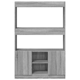 Highboard Grey Sonoma 92x33x140 cm Engineered Wood 3309614