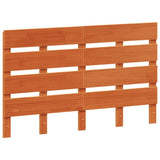 Headboard Wax Brown 135 cm Solid Wood Pine 844451