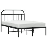 Bed Frame Black Steel Small Double Bed Frame Rectangular 353632