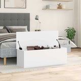 Storage Box White 102x35x35 cm Engineered Wood 840688