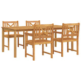 Garden Dining Set 5 pcs Brown Solid Acacia Wood 3375652