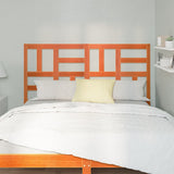 Bed Headboard Wax Brown 145.5 x 4 x 104 cm Solid Pine Wood 867397