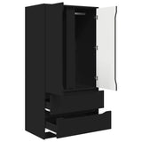 Bathroom Cabinet Black 79.5 x 49 x 156 cm Engineered Wood 3406246