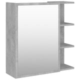ZNTS Bathroom Mirror Cabinet Concrete Grey 62.5x20.5x64 cm Engineered Wood 803312