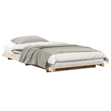 Bed Frame Brown 75 x 190 cm Solid Pine Wood 873097