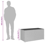 Outdoor Storage Box Brown Polyethylene rattan, Powder-coated steel 46472