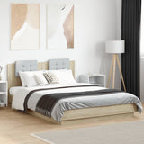Bed Frame without Mattress Sonoma Oak 150x200 cm King Size 3209914