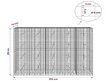 Gabion with 5 mm Wire and 5x5 cm Mesh 250x20x200 cm 3464111