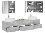 Bathroom Furniture Set 5 pcs Concrete Grey 3406890