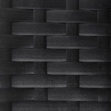 2-Seater Garden Bench Black Poly Rattan 364121
