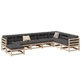8 Piece Garden Sofa Set Solid Wood Pine 3299574