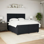 Box Spring Bed with Mattress Black 200x200 cm Velvet 3290998