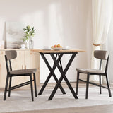 Dining Table X-Frame 70x70x75.5 cm Solid Wood Pine and Steel 3282759