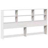 Bookcase Bed without Mattress White 180x200 cm Super King Solid Wood Pine 3323096