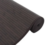 Rug Rectangular Dark Brown80x500 cm Bamboo 376929