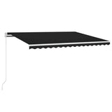 Manual Retractable Awning with LED 450x300 cm Anthracite 3068924