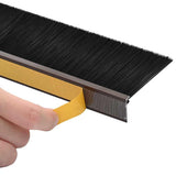 Self-adhesive Door Brush Seals 12 pcs Brown 100 cm 42019436