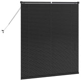 Venetian Blinds Height Adjustable Black 130 x 120 cm Aluminium 42006126