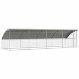 Dog Kennel 4 pcs Silver 8 x 2 x 2 m Galvanised steel 3368330