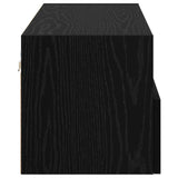 TV Wall Cabinets Wall-mounted 2 pcs Black Oak 80 x 30 x 30 cm 882933