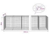 Gabion with 5 mm Wire and 5x10 cm Mesh 1050x100x100 cm 3464847