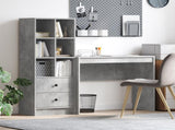 Desk with Drawer with Shelf with Storage 2 pcs Concrete Grey 3337324