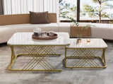 Nest of 2,Square Coffee Table Set,Nesting Sofa Table,Multi-functional End Side Table,Nesting WF531486WAA