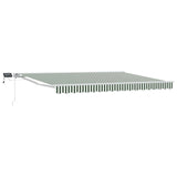 Manual Awning Frame with LEDs Green and White 4.5 x 3.5 m 3420685