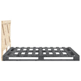 Bed Frame Grey Solid pine wood Double Durable Bed Frame 3281583