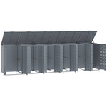 Wheelie Bin Storage for 6 Bins Grey 414x79x117 cm Steel 3279991