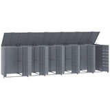 Wheelie Bin Storage for 6 Bins Grey 414x79x117 cm Steel 3279991