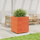 ZNTS Garden Planter Wax Brown 60x60x72.5 cm Solid Wood Pine 3282581